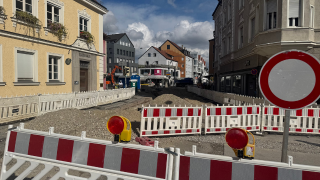 Rathauskreuzung: Aktuelle Verkehrsf�hrung im �berblick