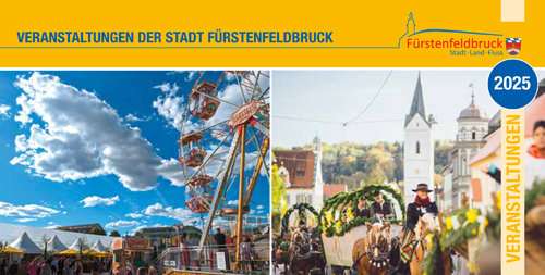 Titelbild des Veranstaltungskalenders mit Foto vom Volksfest und der Leonhardifahrt.